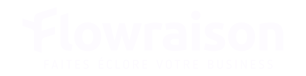Logo de l'agence Flowraison avec la baseline Faites éclore votre business