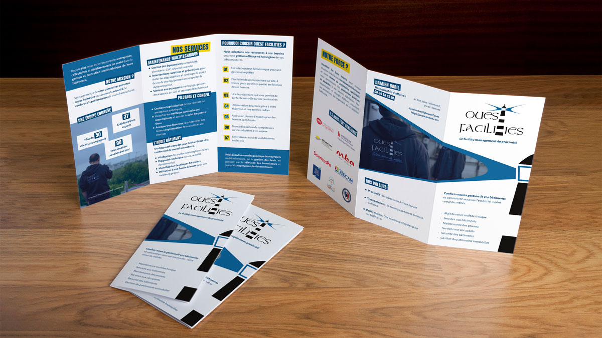 Création d'un flyer pour Ouest Facilities